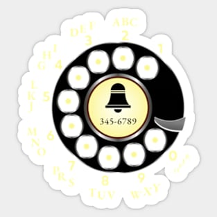 Retro Rotary Dial Sticker